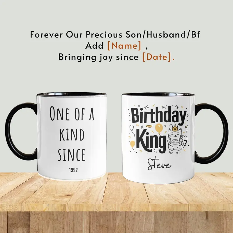 Husband Gift, Husband Mug, Personalised Name Cat Mug, Cute Valentines Day Gift For Him, Best Hubby Coffee Funny Anniversary Fathers Day Gift 3