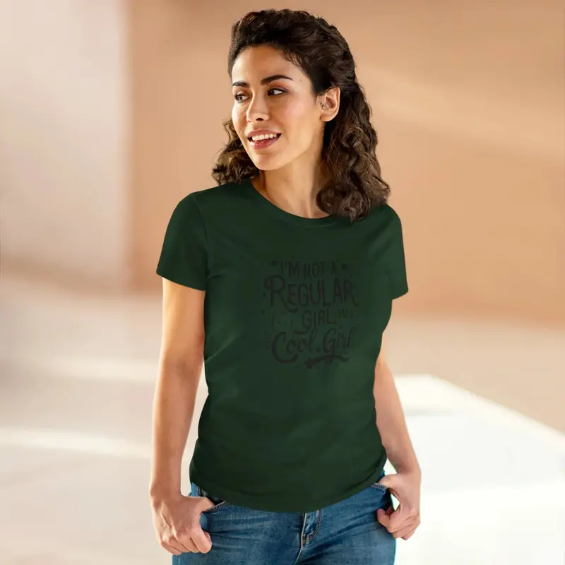 I Am Not Regular Girl Cotton Womens Tees 15