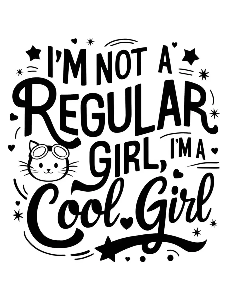 I Am Not Regular Girl I Am Cool Girl Infant Cotton T-Shirt 2