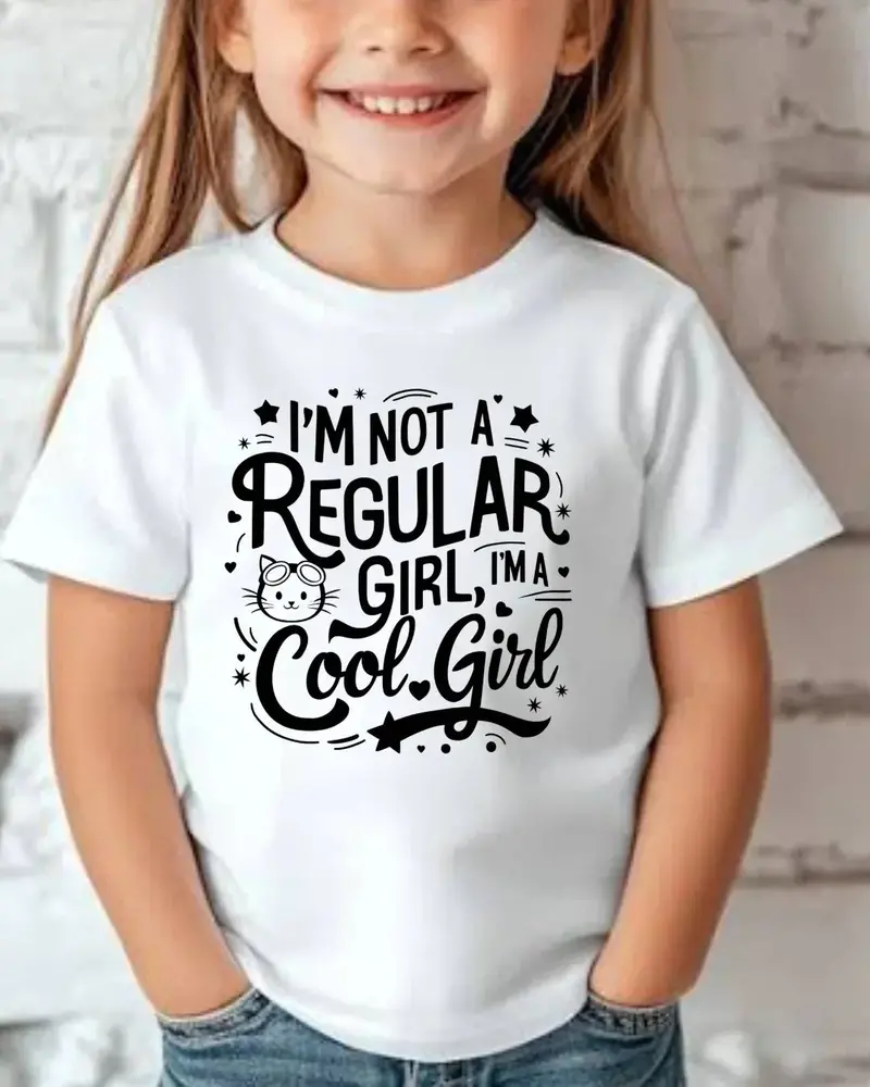 I Am Not Regular Girl I Am Cool Girl Infant Cotton T-Shirt 3