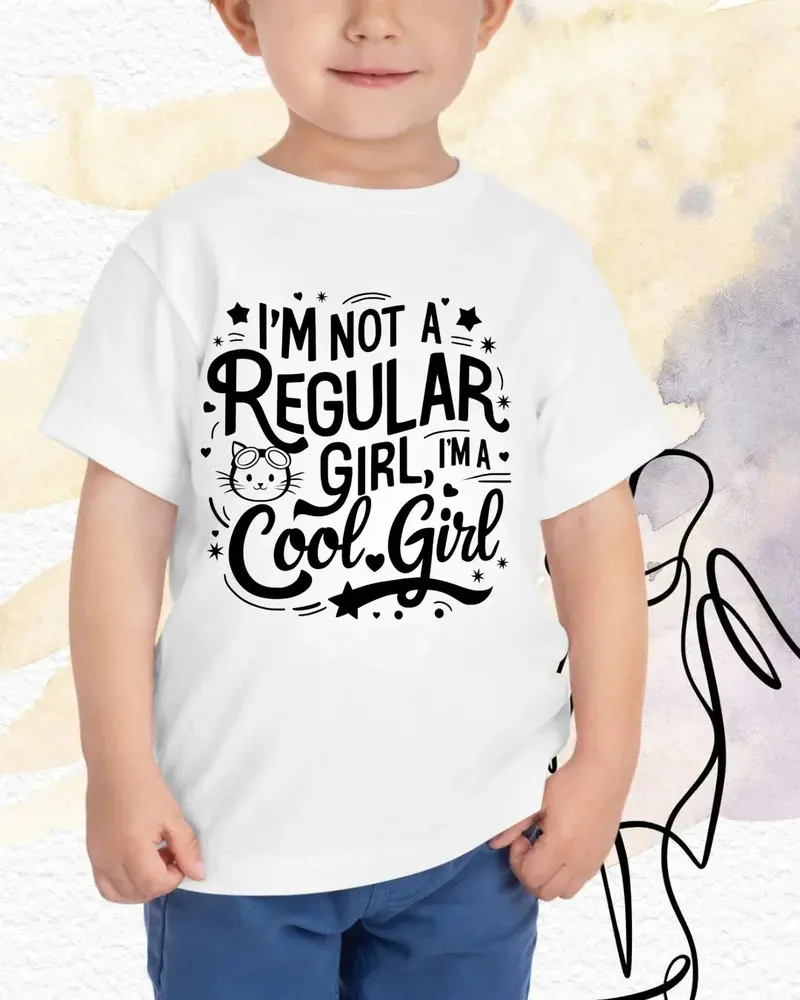 I Am Not Regular Girl I Am Cool Girl Infant Cotton T-Shirt 4