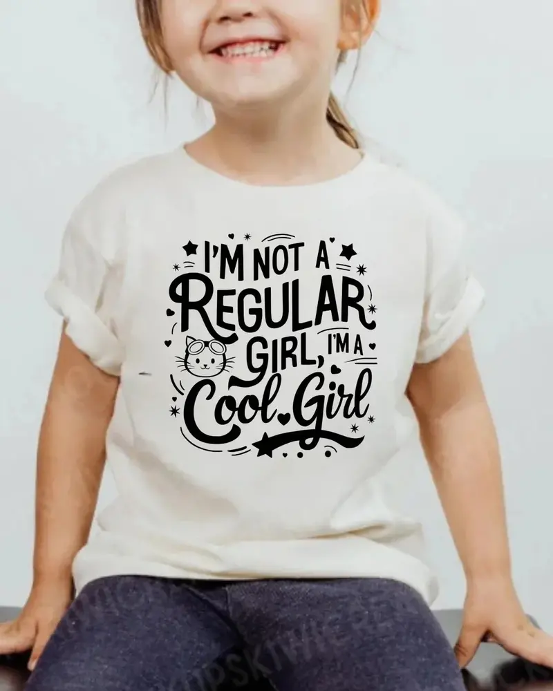 I Am Not Regular Girl I Am Cool Girl Infant Cotton T-Shirt 5