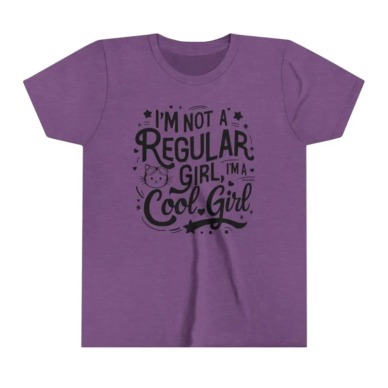 I Am Not Regular Girl I Am Cool Youth Heavy Cotton T-Shirt 11