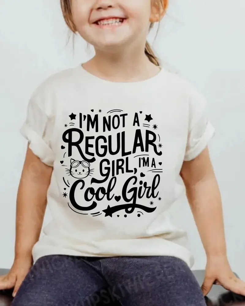 I Am Not Regular Girl I Am Cool Youth Heavy Cotton T-Shirt 2