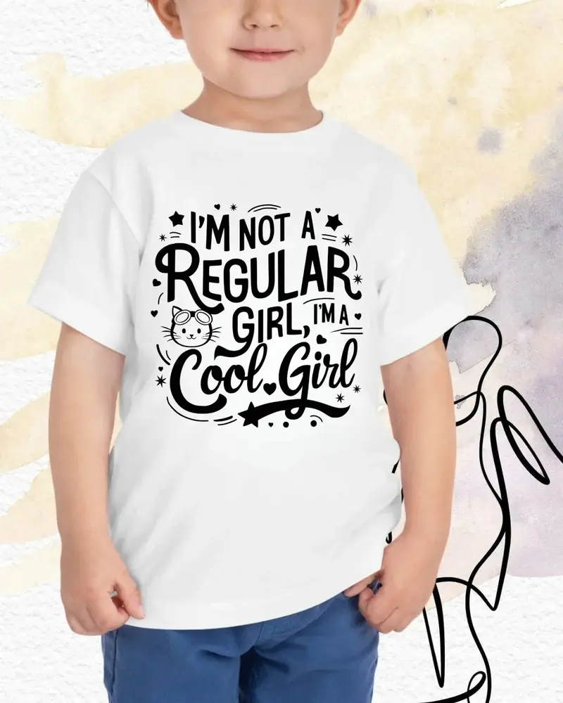 I Am Not Regular Girl I Am Cool Youth Heavy Cotton T-Shirt 3