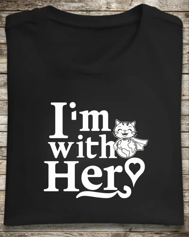 I Am With Her Cotton T-Shirt 1