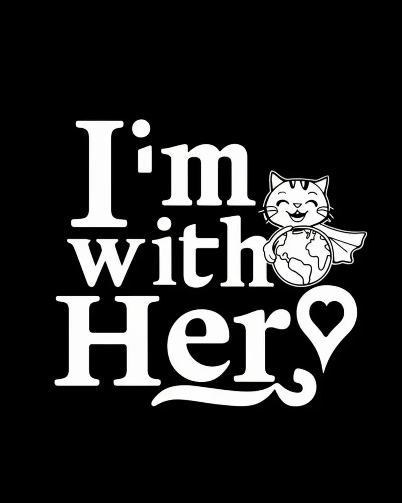I Am With Her Cotton T-Shirt 2
