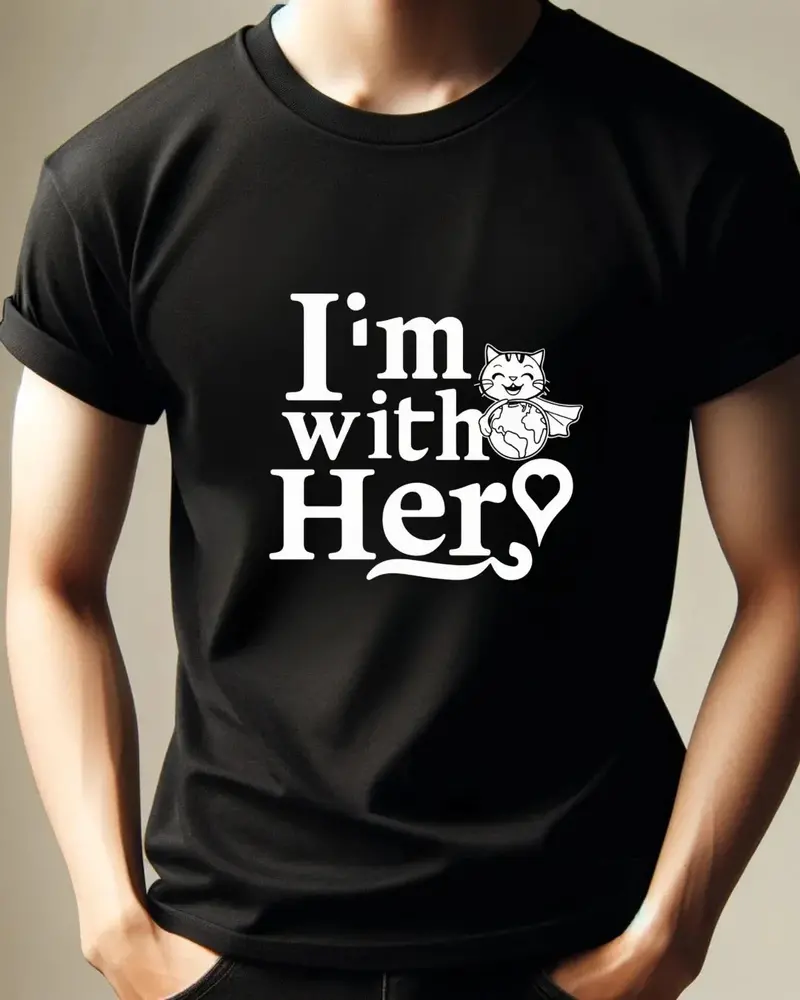 I Am With Her Cotton T-Shirt 4