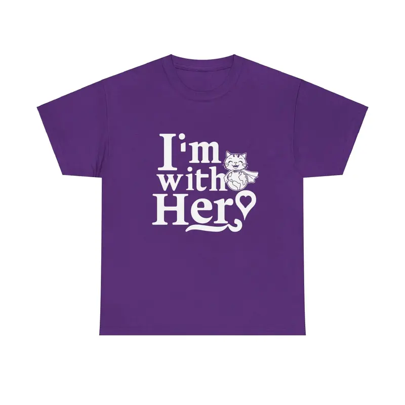 I Am With Her Cotton T-Shirt 9