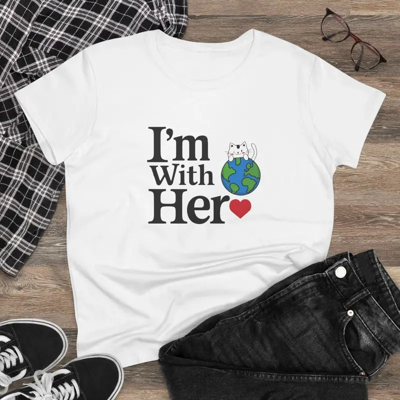 I Am With Her Women Cotton Tees 3