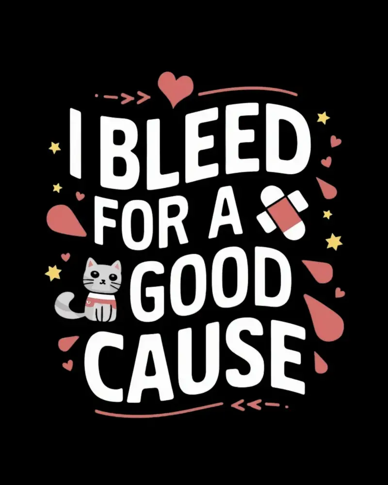 I Bleed For Good Cause Blood Donor Cotton T-Shirt 2