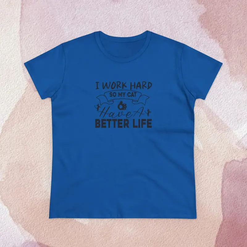 I Work Hard Women Cotton Tshirt 15