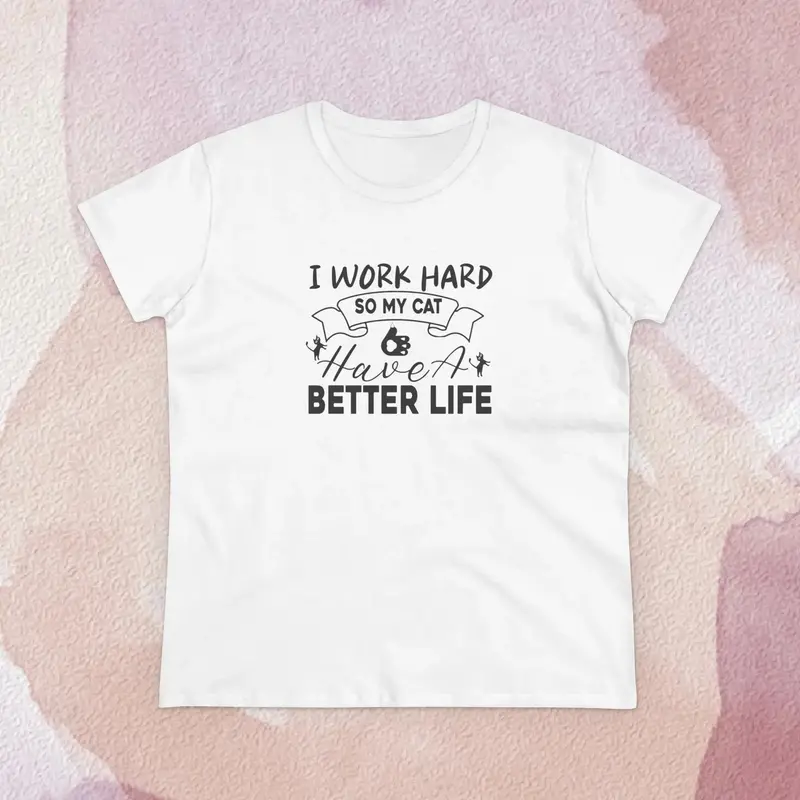 I Work Hard Women Cotton Tshirt 7