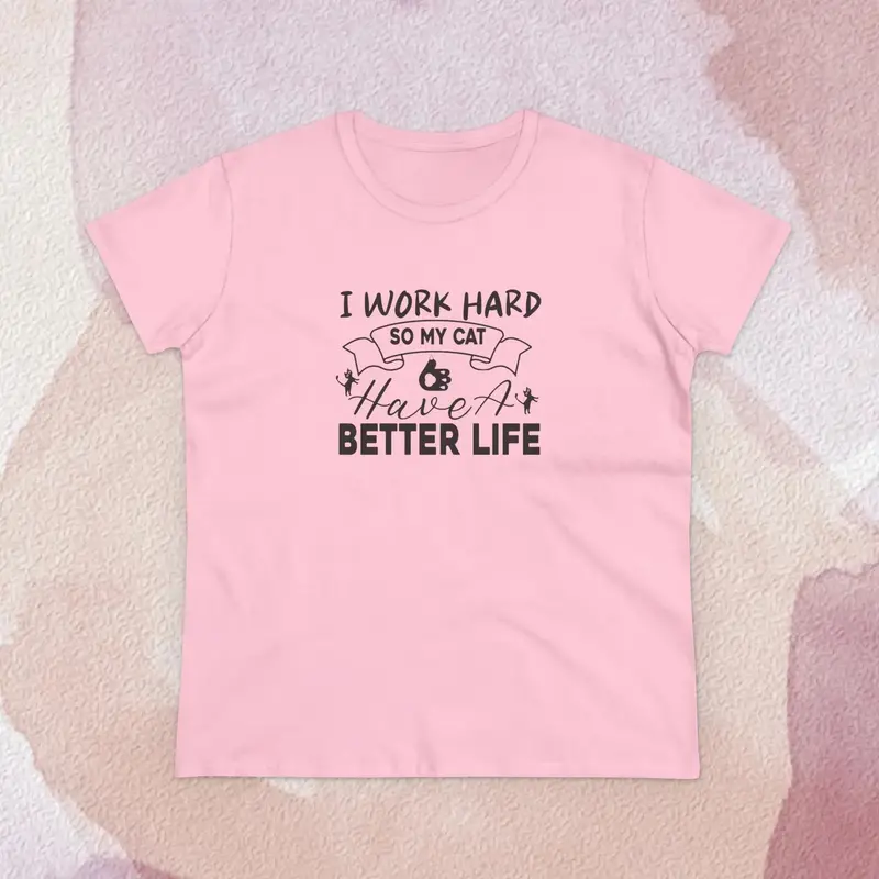 I Work Hard Women Cotton Tshirt 9
