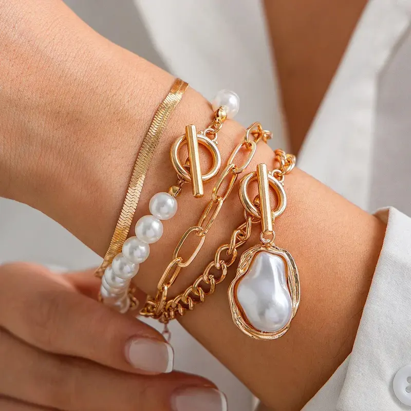 Imitation Pearl Stacking Bracelet 1