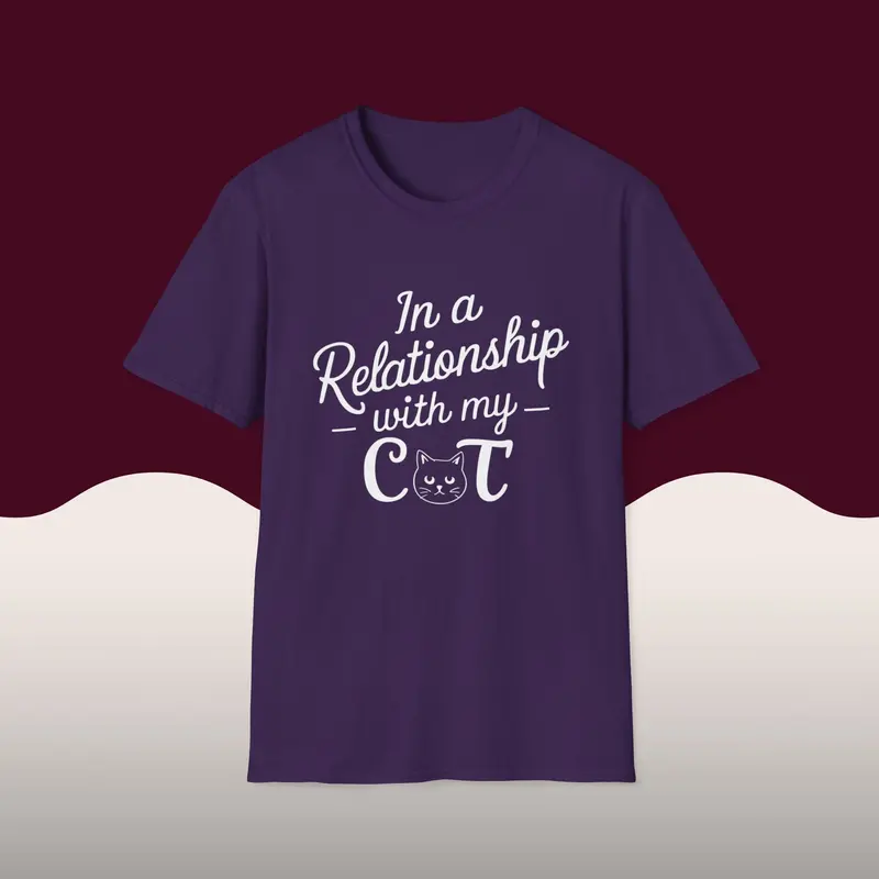 In A Relationship With Cat Cotton Men Tees 10