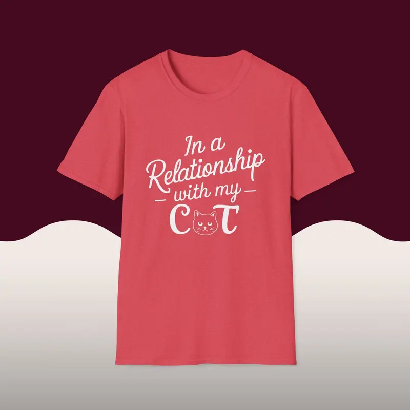 In A Relationship With Cat Cotton Men Tees 11