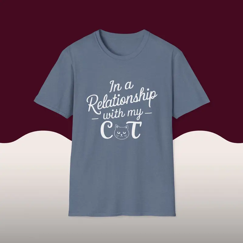 In A Relationship With Cat Cotton Men Tees 13