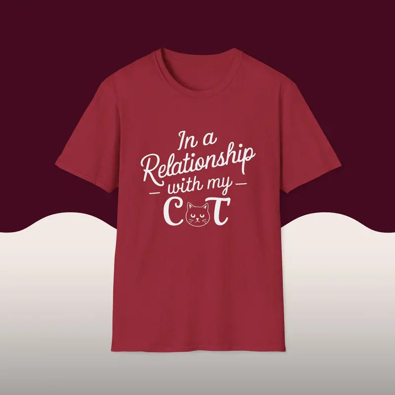 In A Relationship With Cat Cotton Men Tees 15