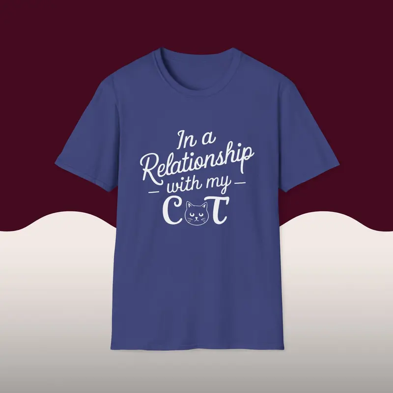 In A Relationship With Cat Cotton Men Tees 16