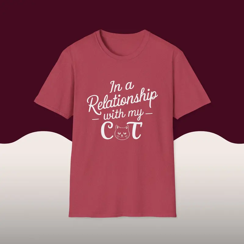 In A Relationship With Cat Cotton Men Tees 17
