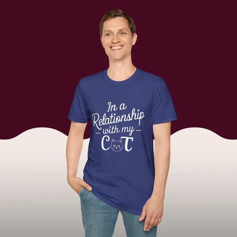 In A Relationship With Cat Cotton Men Tees 22