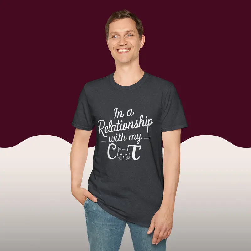 In A Relationship With Cat Cotton Men Tees 23