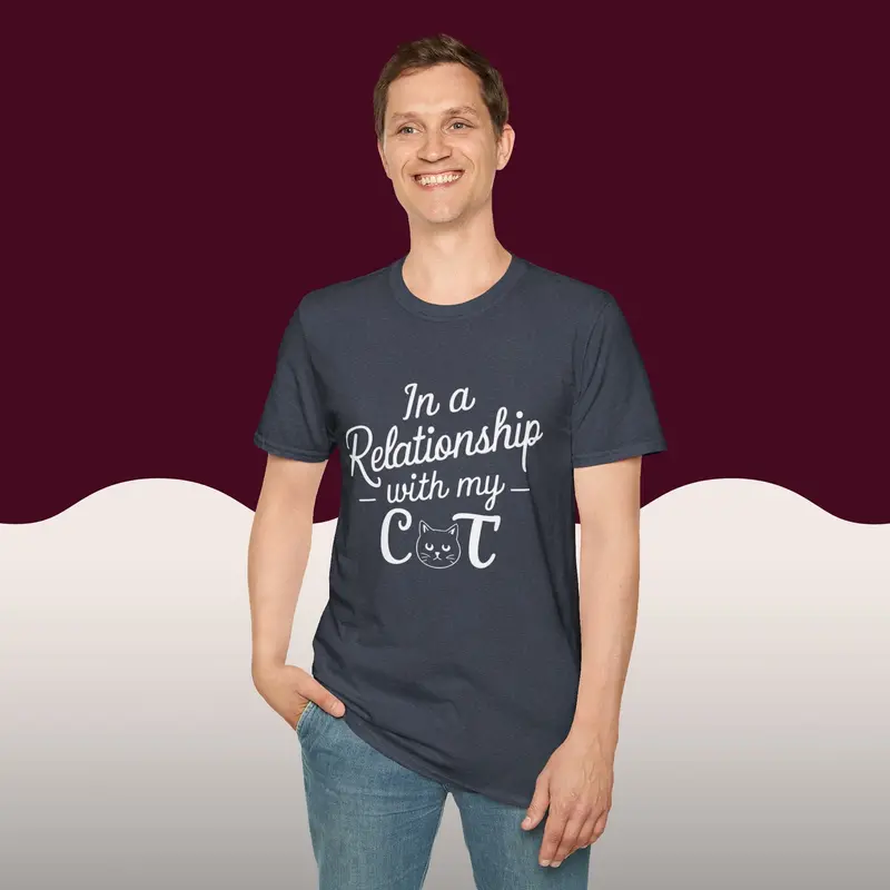 In A Relationship With Cat Cotton Men Tees 24
