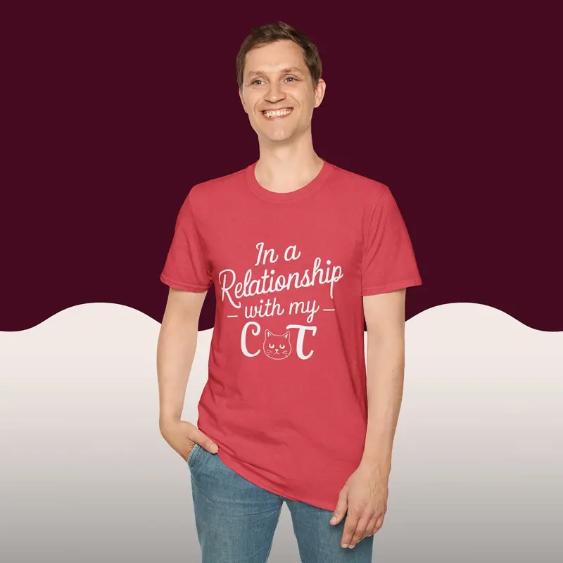 In A Relationship With Cat Cotton Men Tees 26