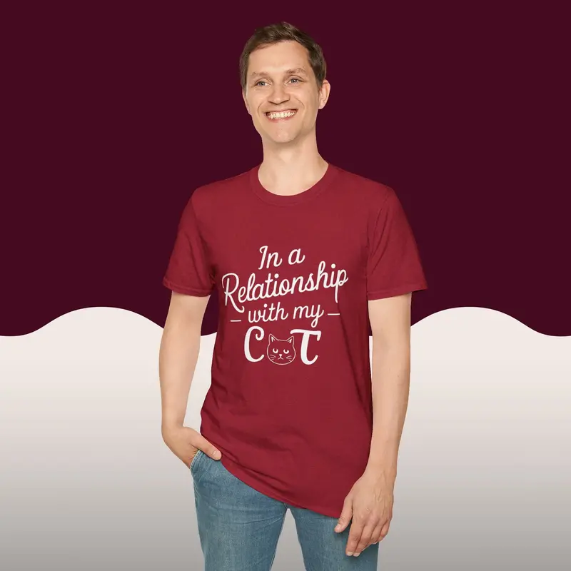 In A Relationship With Cat Cotton Men Tees 27