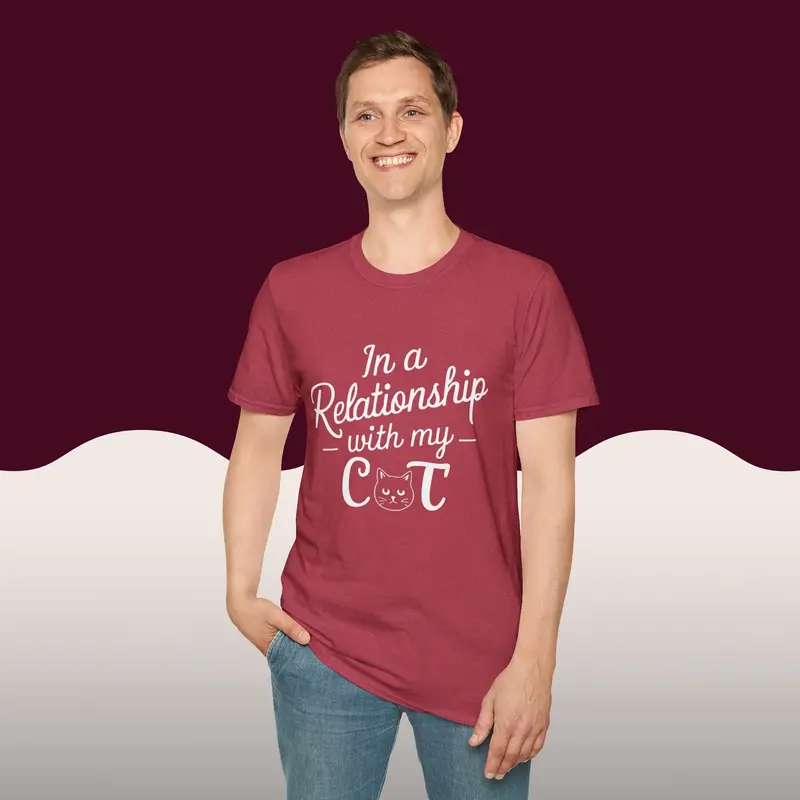 In A Relationship With Cat Cotton Men Tees 28