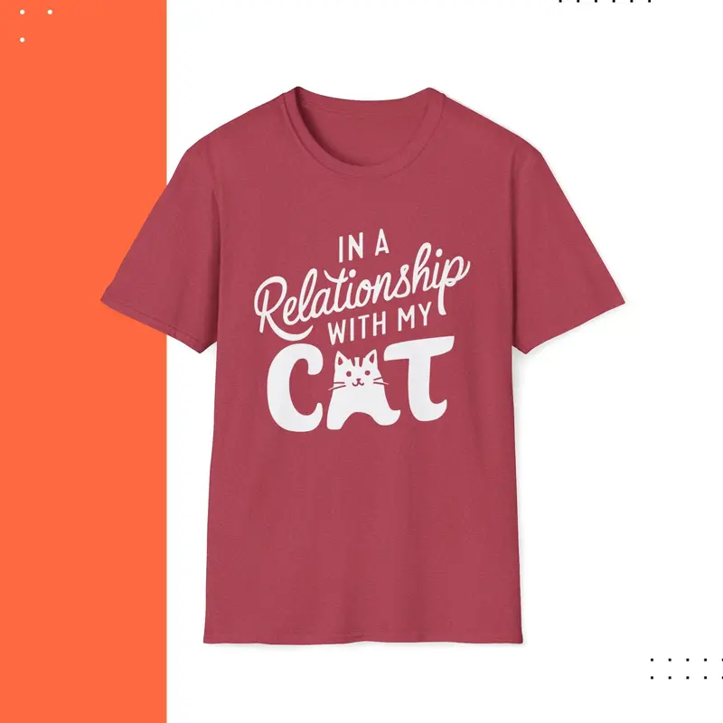 In A Relationships With Cat Cotton Men Tees 16