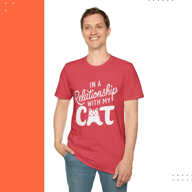 In A Relationships With Cat Cotton Men Tees 28