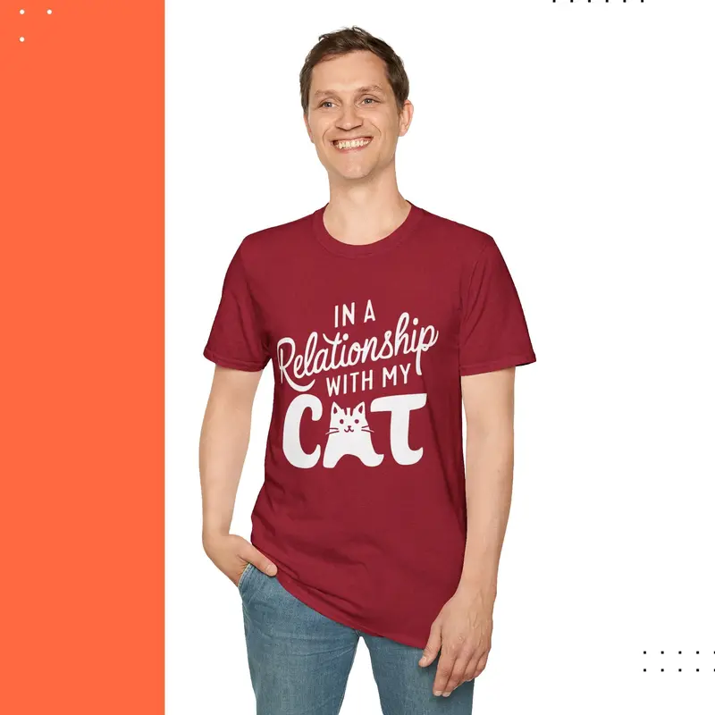 In A Relationships With Cat Cotton Men Tees 29