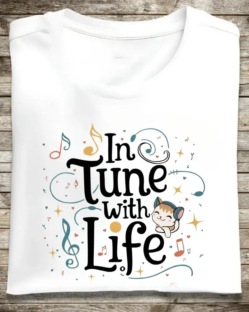 In Tune With Life Cotton T-Shirt 1