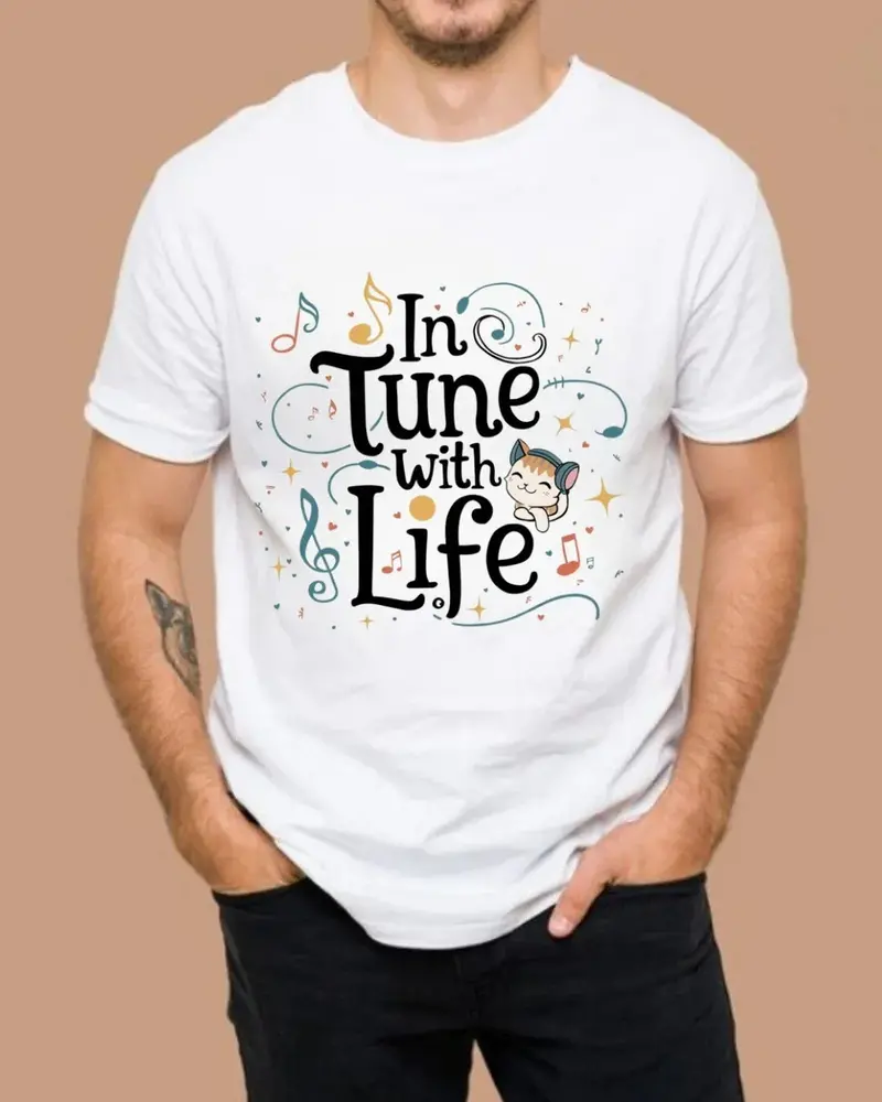 In Tune With Life Cotton T-Shirt 4