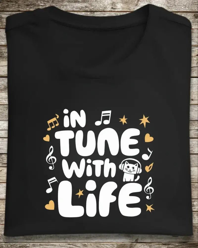 In Tune With Life Gifts Cotton T-Shirt 1