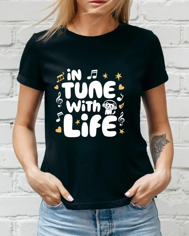 In Tune With Life Gifts Cotton T-Shirt 2