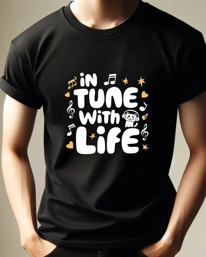 In Tune With Life Gifts Cotton T-Shirt 3