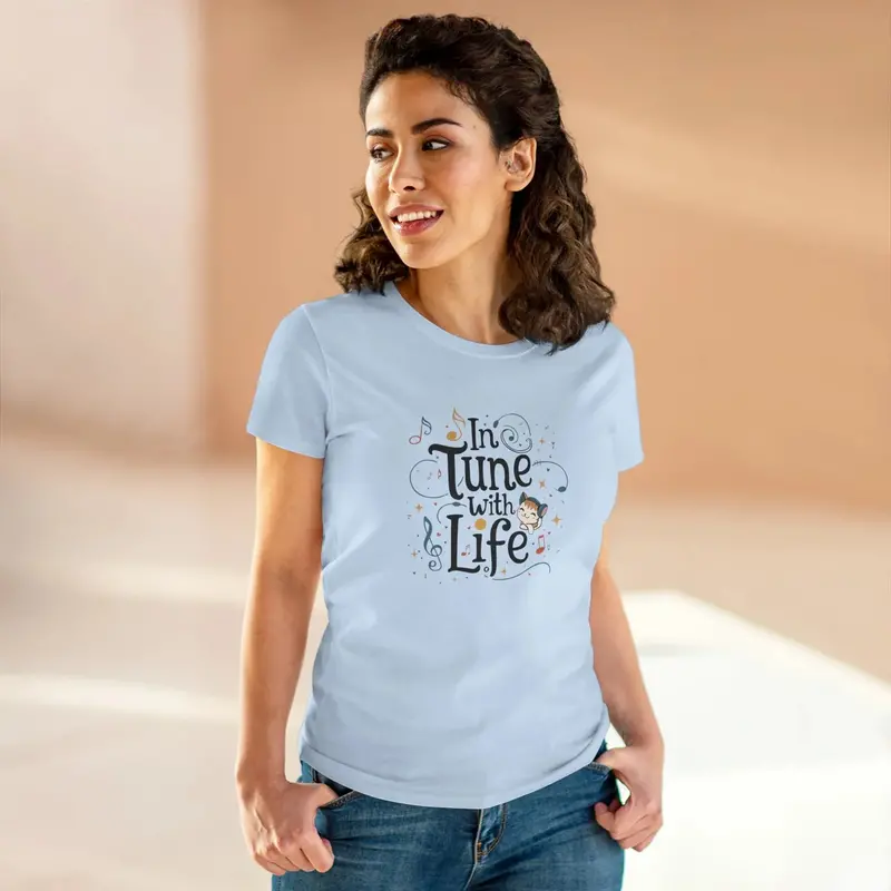 In Tune With Life Women Cotton Tshirt 16