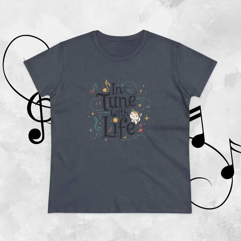 In Tune With Life Women Cotton Tshirt 17