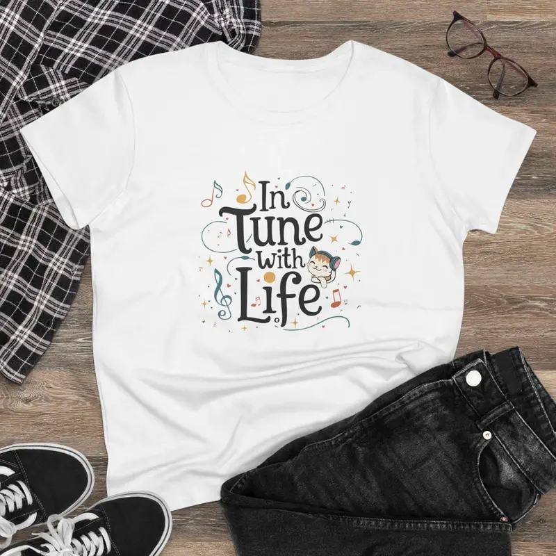 In Tune With Life Women Cotton Tshirt 2
