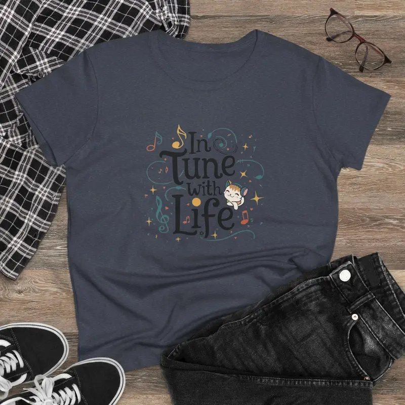 In Tune With Life Women Cotton Tshirt 6