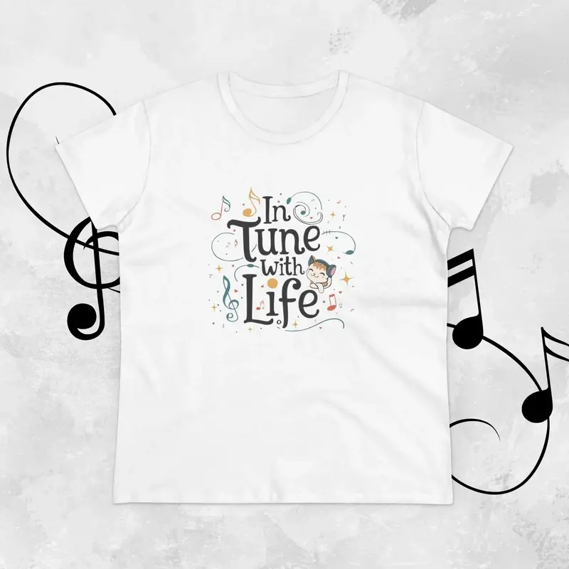 In Tune With Life Women Cotton Tshirt 7