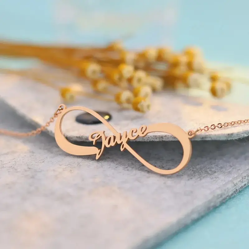 Infinity Symbol With Customizable Name Unique Design Luxury Necklace 1