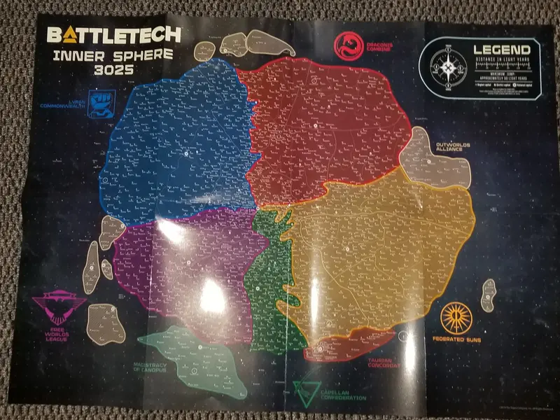 Inner Sphere Map 3025/3052 Poster Clan Invasion 1