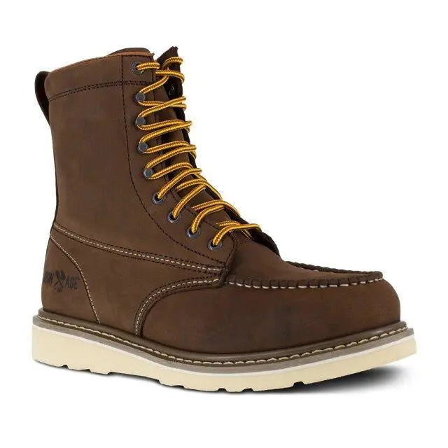 Iron Age Reinforcer  Mens Brown 8 Wedge Work Boot Ia5081 1