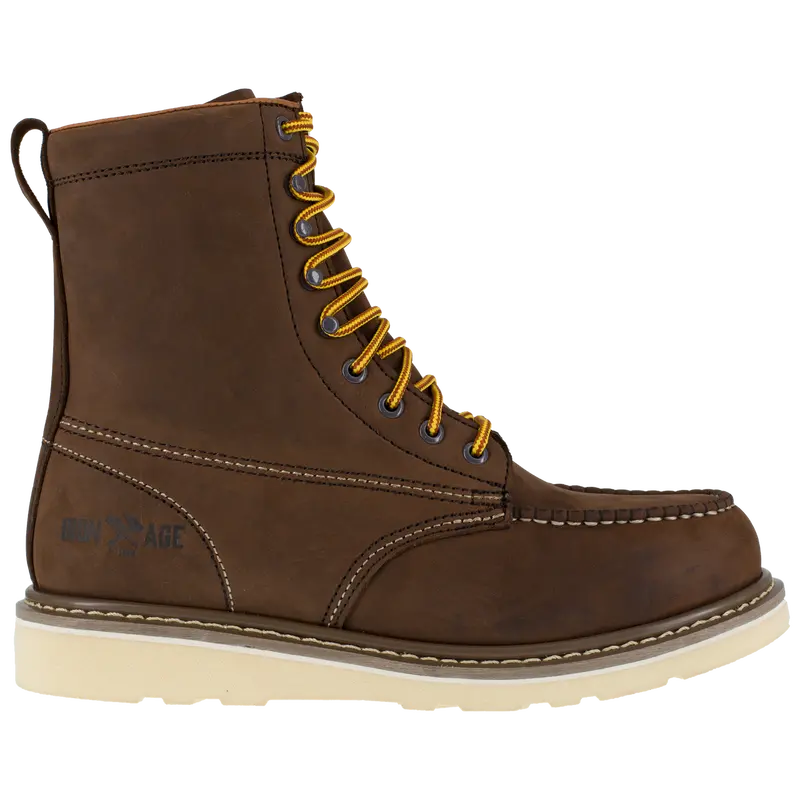 Iron Age Reinforcer Mens Brown 8 Wedge Work Boot Ia5081 2