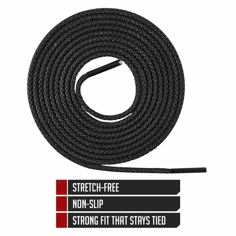 Ironlace™ Unbreakable Boot Laces & Shoelaces - Black 1