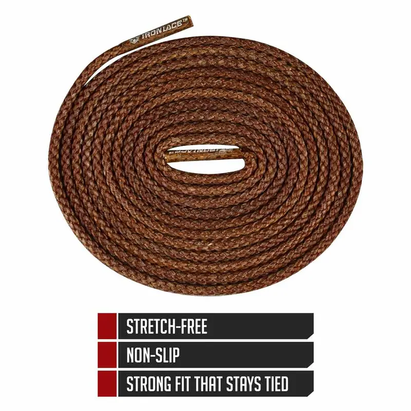 Ironlace™ Unbreakable Boot Laces & Shoelaces-Brown 2